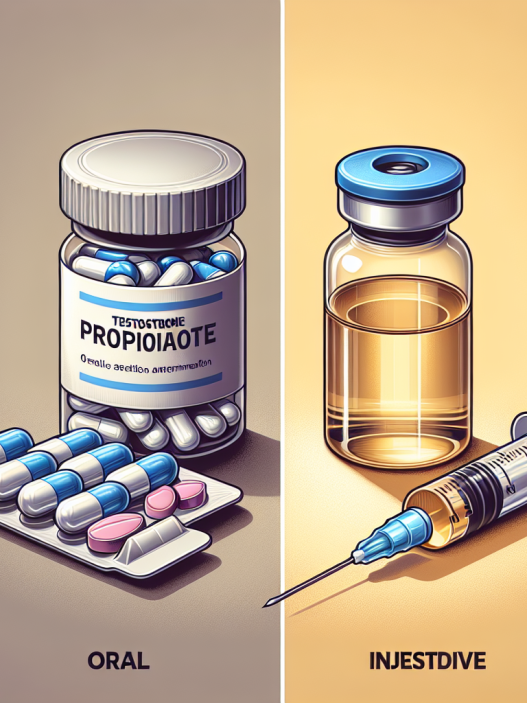 Diferencias entre Propionato de testosterona oral e inyectable