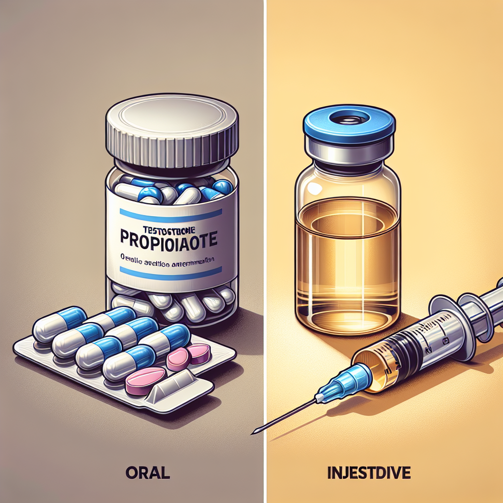 Diferencias entre Propionato de testosterona oral e inyectable