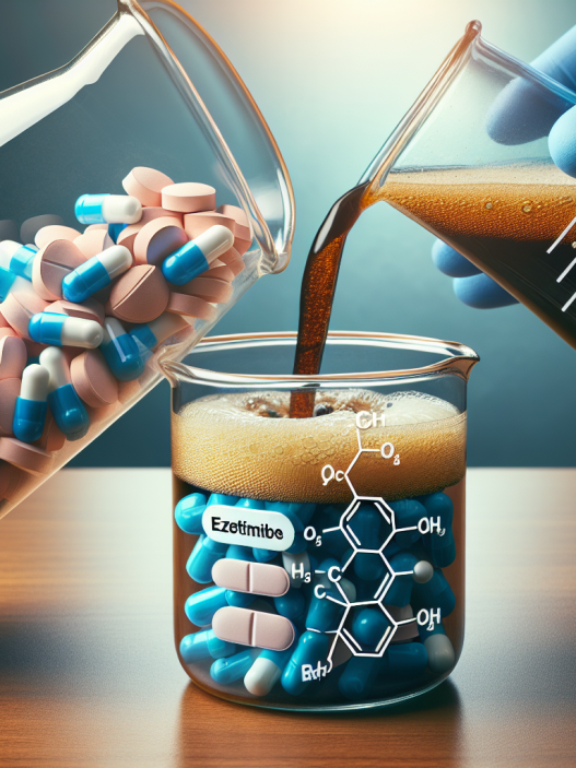 ¿Qué pasa al mezclar Ezetimiba con cafeína?